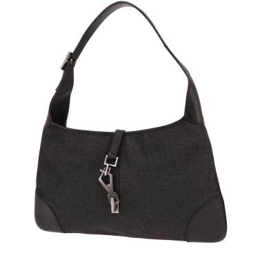 Bolso Gucci «Jackie» de tela vaquera negra y piel negra