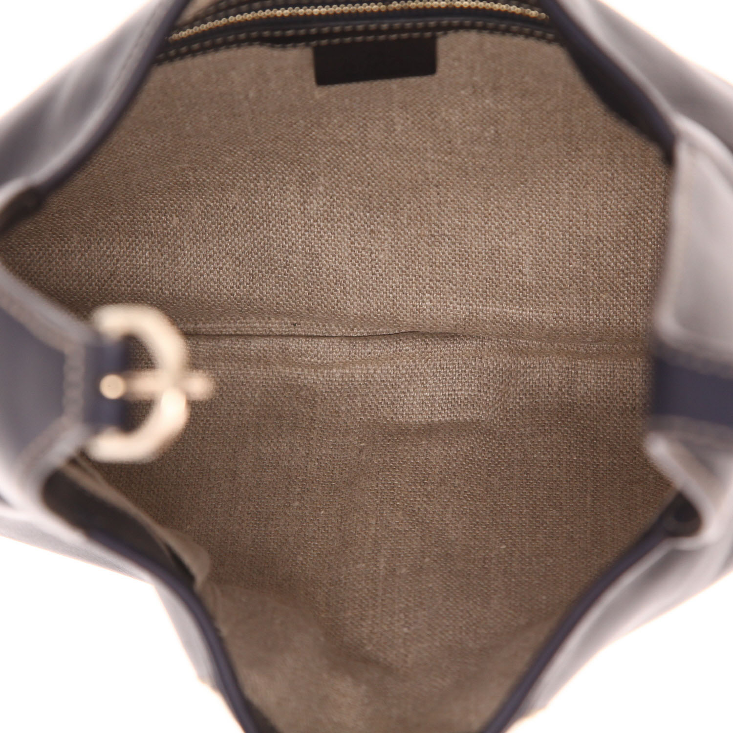 Borsa Gucci Jackie in pelle Bleu Marine e tela tricolore - Detail D3