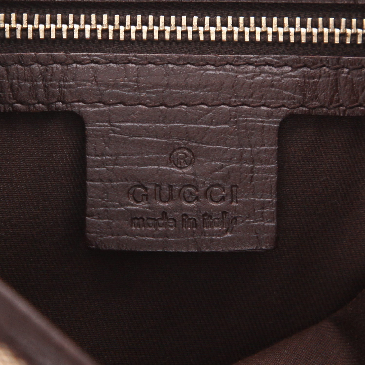Borsa Gucci Jackie vintage in tela Supreme GG marrone e pelle marrone - Detail D2