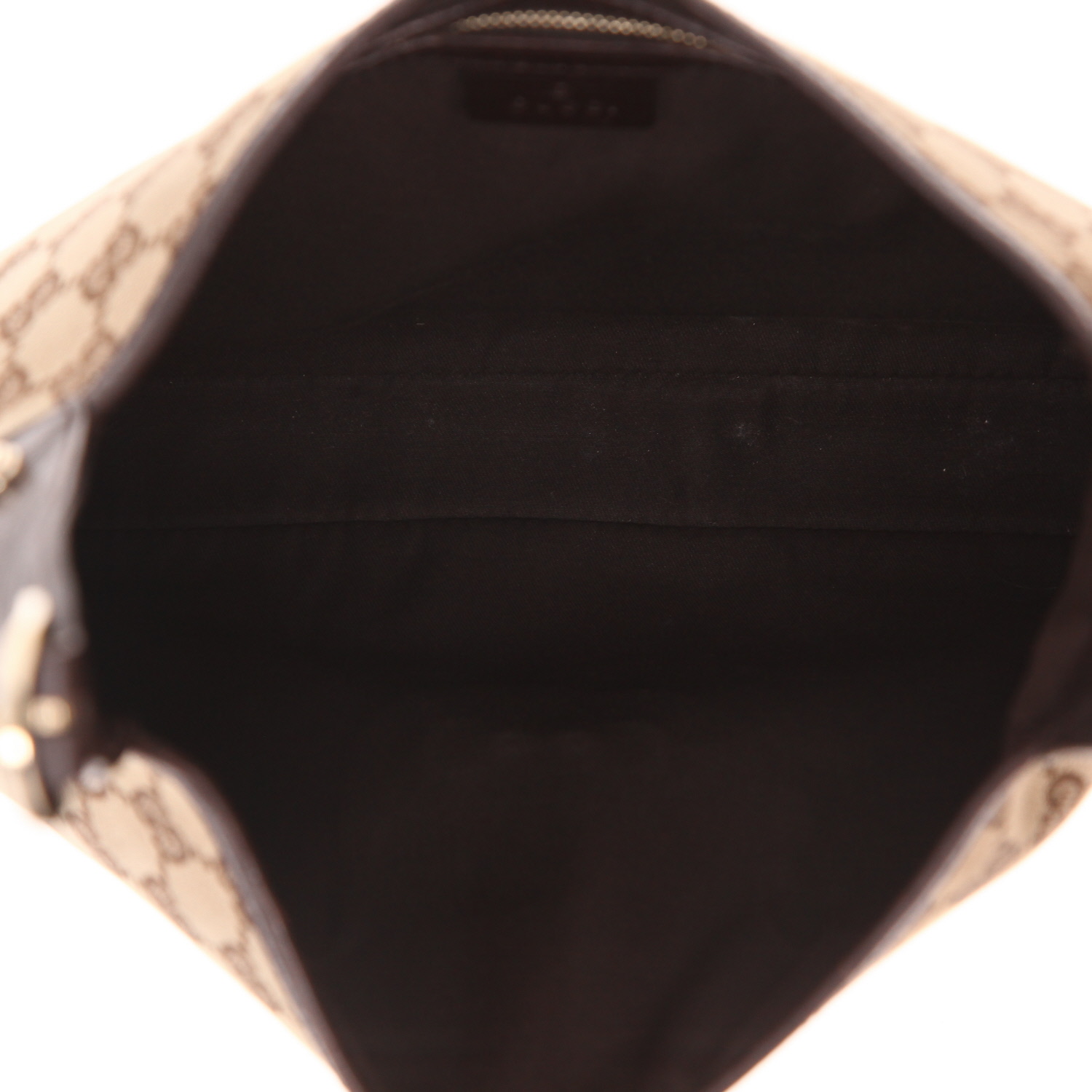 Bolso Gucci Jackie vintage de lona Supreme GG marrón y piel marrón - Detail D3