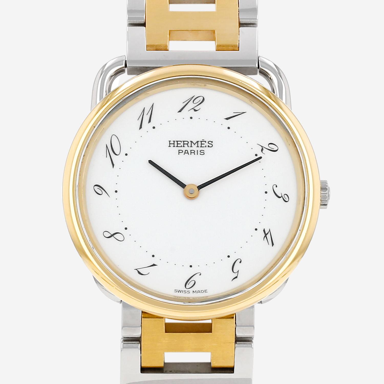 Hermès Clipper watch in gold and steel, circa 2000