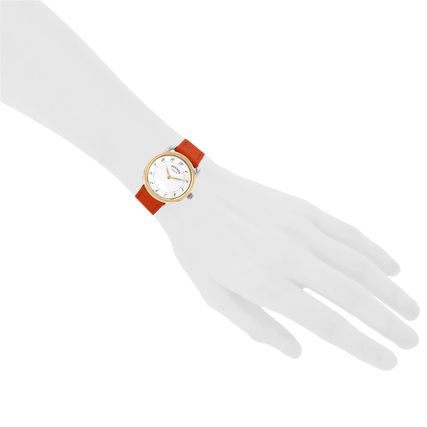 Hermès Arceau watch in gold-plated and steel Ref: Hermès - AR5.220a  Circa 2000 - Detail D1