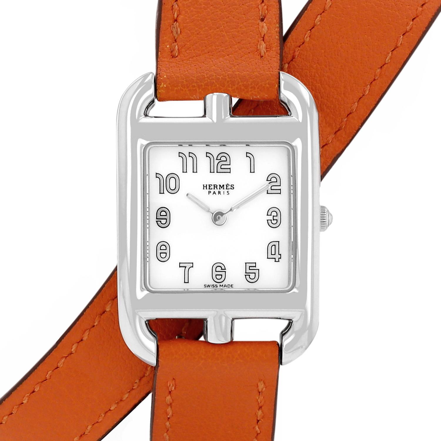 Hermès Cape Cod watch, small model, in steel. Ref: Hermès - CC1.210a. Circa 2020