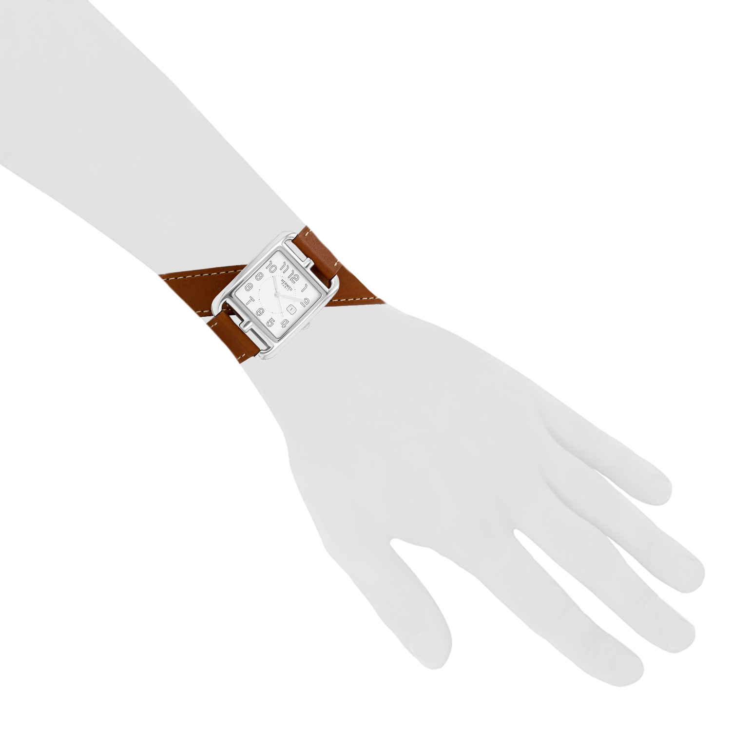 Hermès Cape Cod watch, large model, in steel, Ref: Hermès - CC2.710, circa 2000 - Detail D1