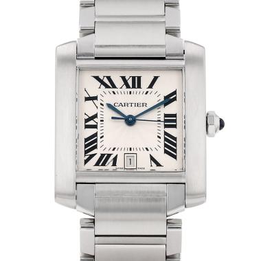 Orologio Cartier Tank Française, modello medio, in acciaio, rif.: Cartier - 2302, intorno al 2000