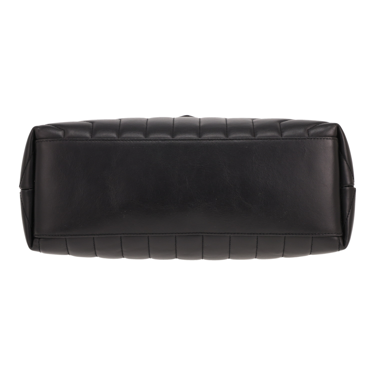 Borsa a tracolla Saint Laurent  Loulou, modello medio,  in pelle trapuntata a spina di pesce nera - Detail D1