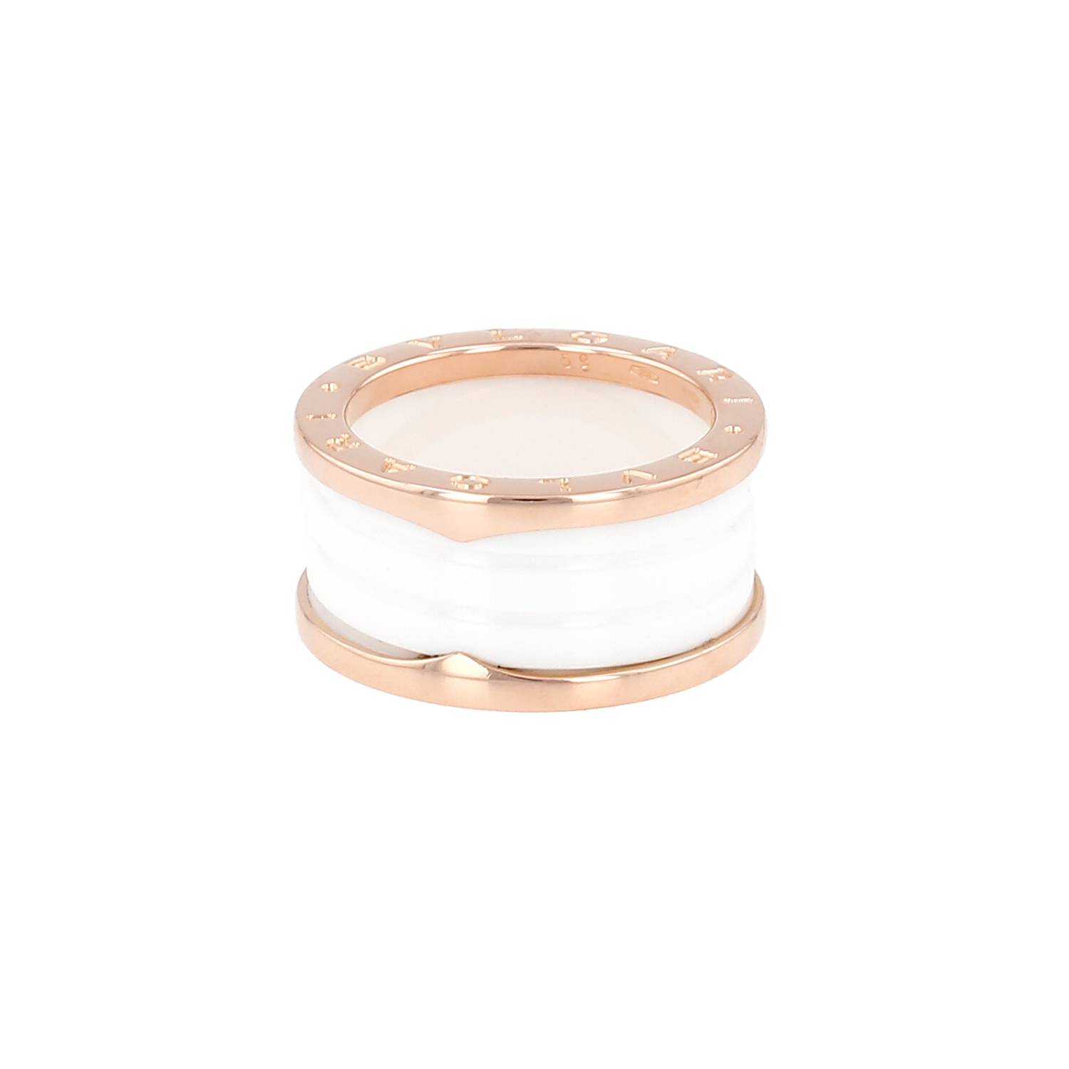 Bague Bulgari B.Zero1 en or rose et céramique