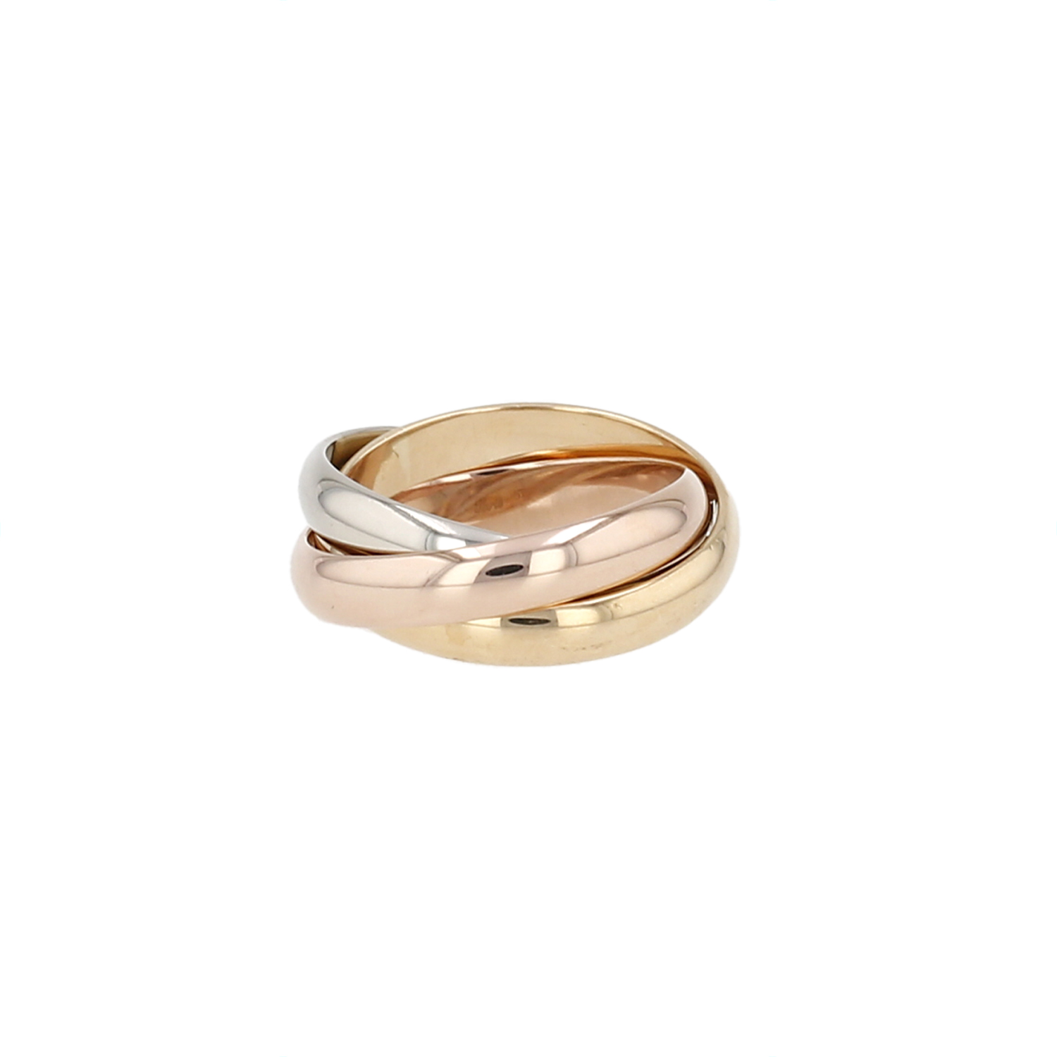 Anillo Cartier Paris Trinity en tres tonos de oro - Detail D3