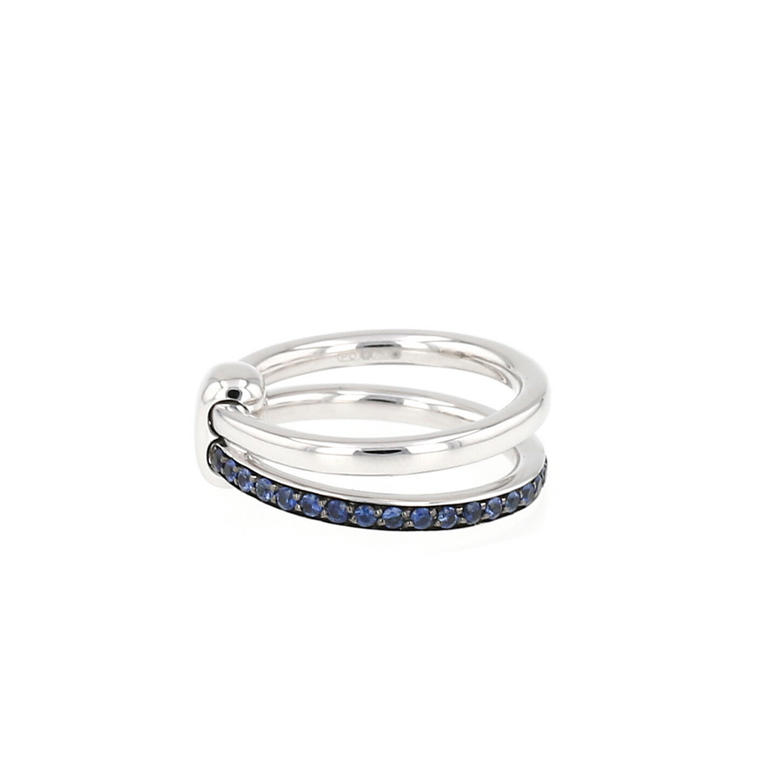 Bague Pomellato Pomellato Together en or blanc et saphirs - Detail D6