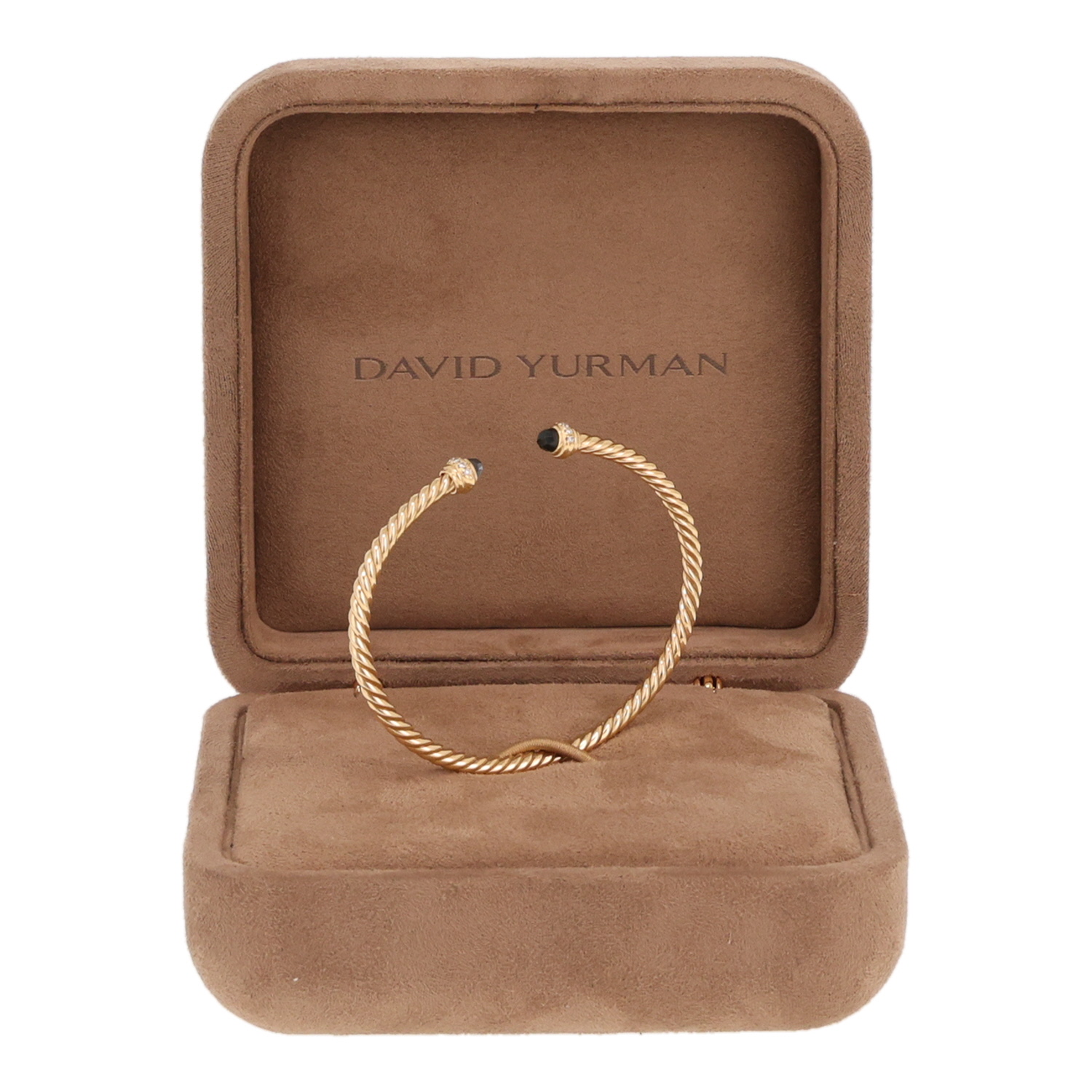 David Yurman Classic Cable bracelet in yellow gold, topaz and diamonds