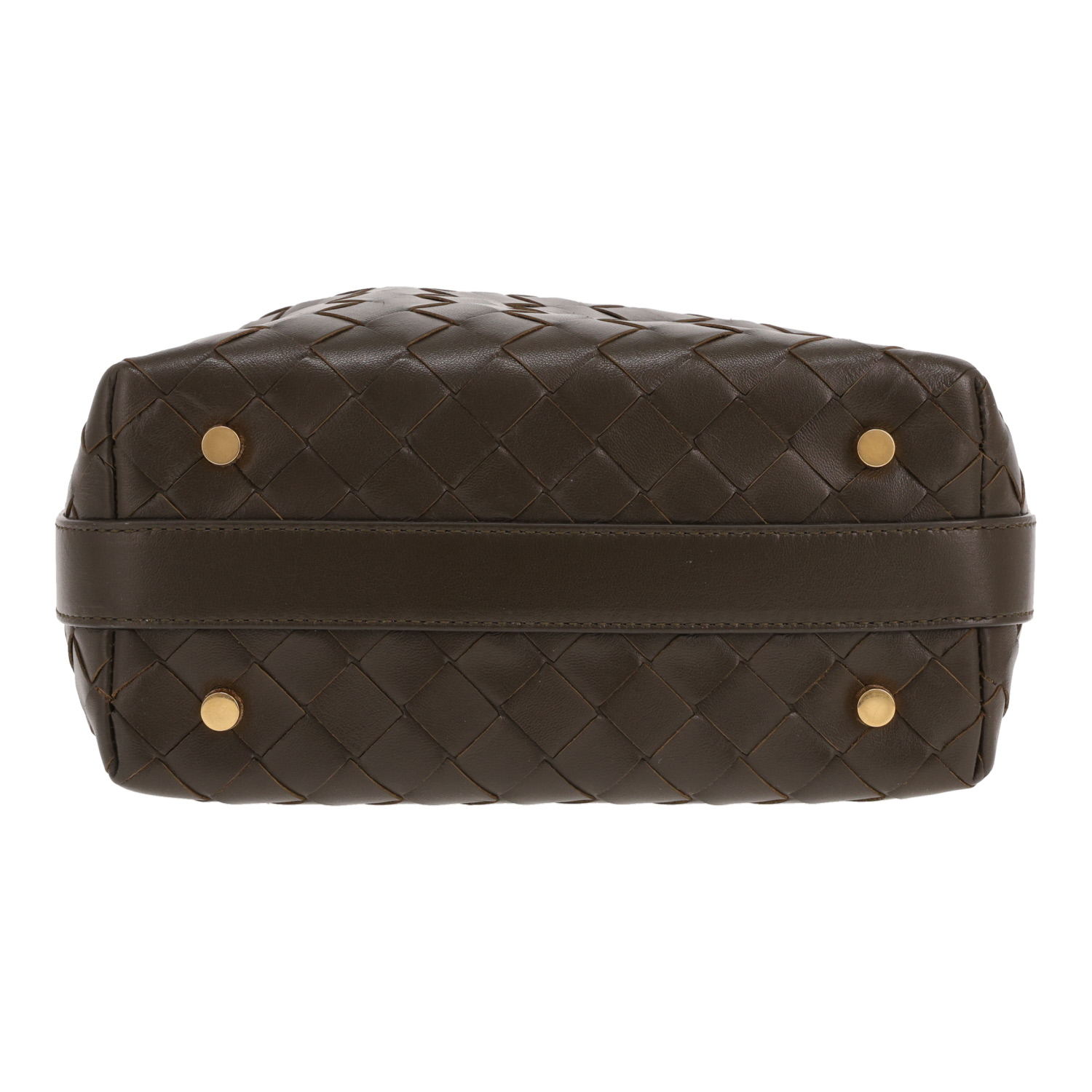 Bottega Veneta Wallace Mini handbag in khaki-green intrecciato leather - Detail D1