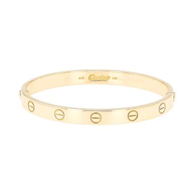 Bracelet Cartier Love en or jaune, taille 17