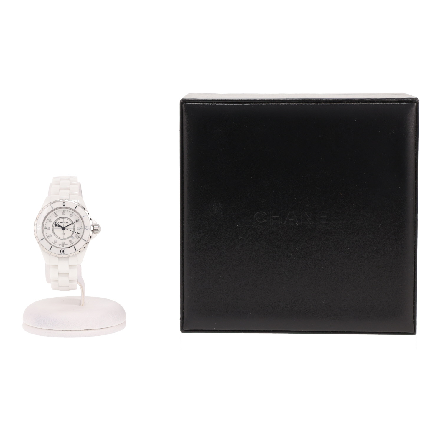 Montre Chanel J12 en céramique blanche et acier Vers 2000