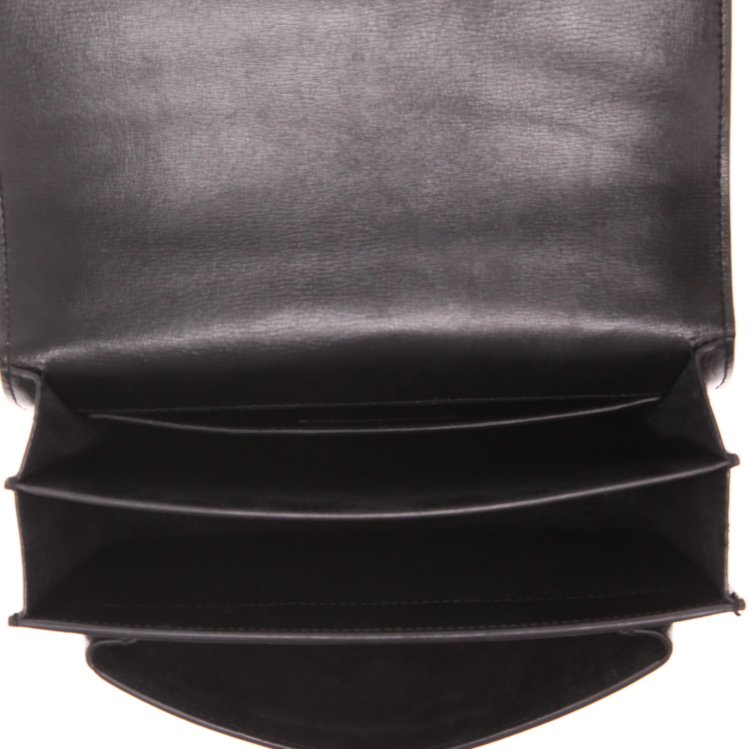 Sac à main Saint Laurent  Sunset en cuir noir - Detail D4