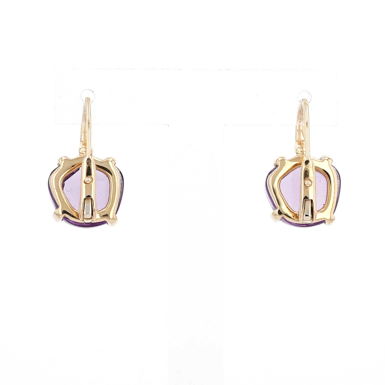 Paire de boucles d'oreilles Pomellato Lola en or rose et améthystes - Detail D5