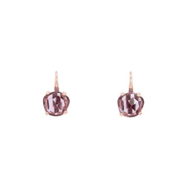 Par de hebillas Pomellato Lola en oro rosa y amatistas