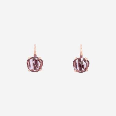 Paire de boucles d'oreilles Pomellato Lola en or rose et améthystes