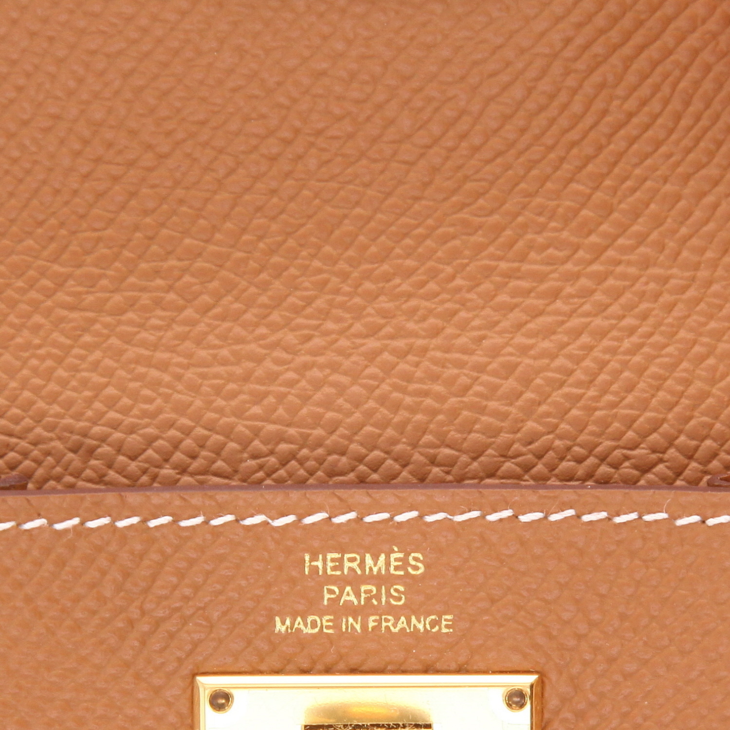 Hermès Pocket Compact wallet in gold Epsom leather - Detail D2