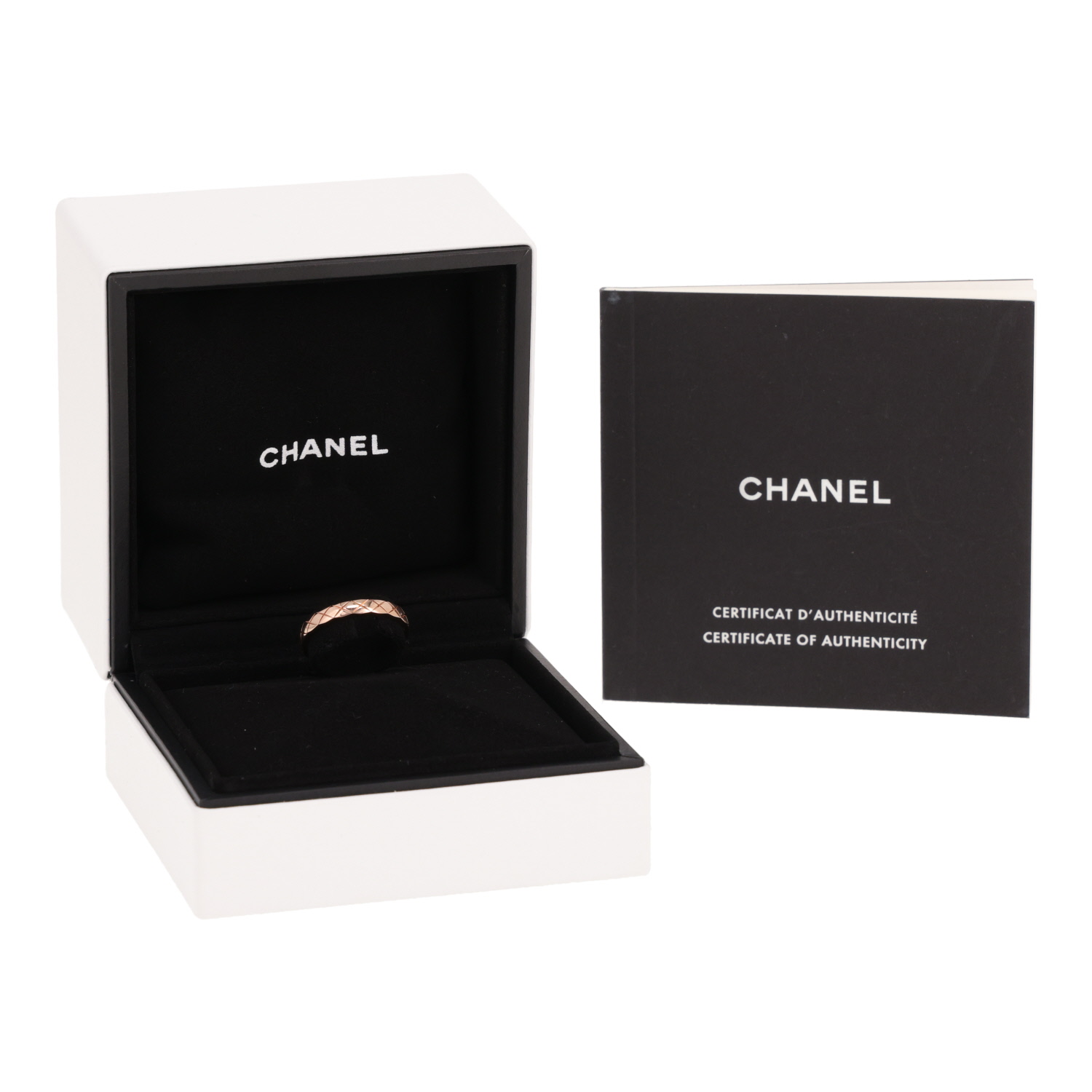 Anello Chanel Coco Crush modelo mini in oro beige - Detail D2
