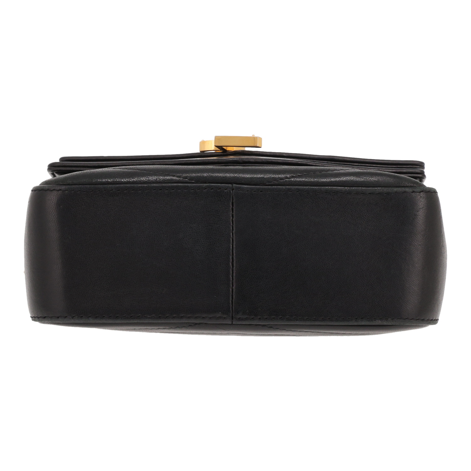 Saint Laurent Sulpice shoulder bag in black herringbone-quilted leather - Detail D1