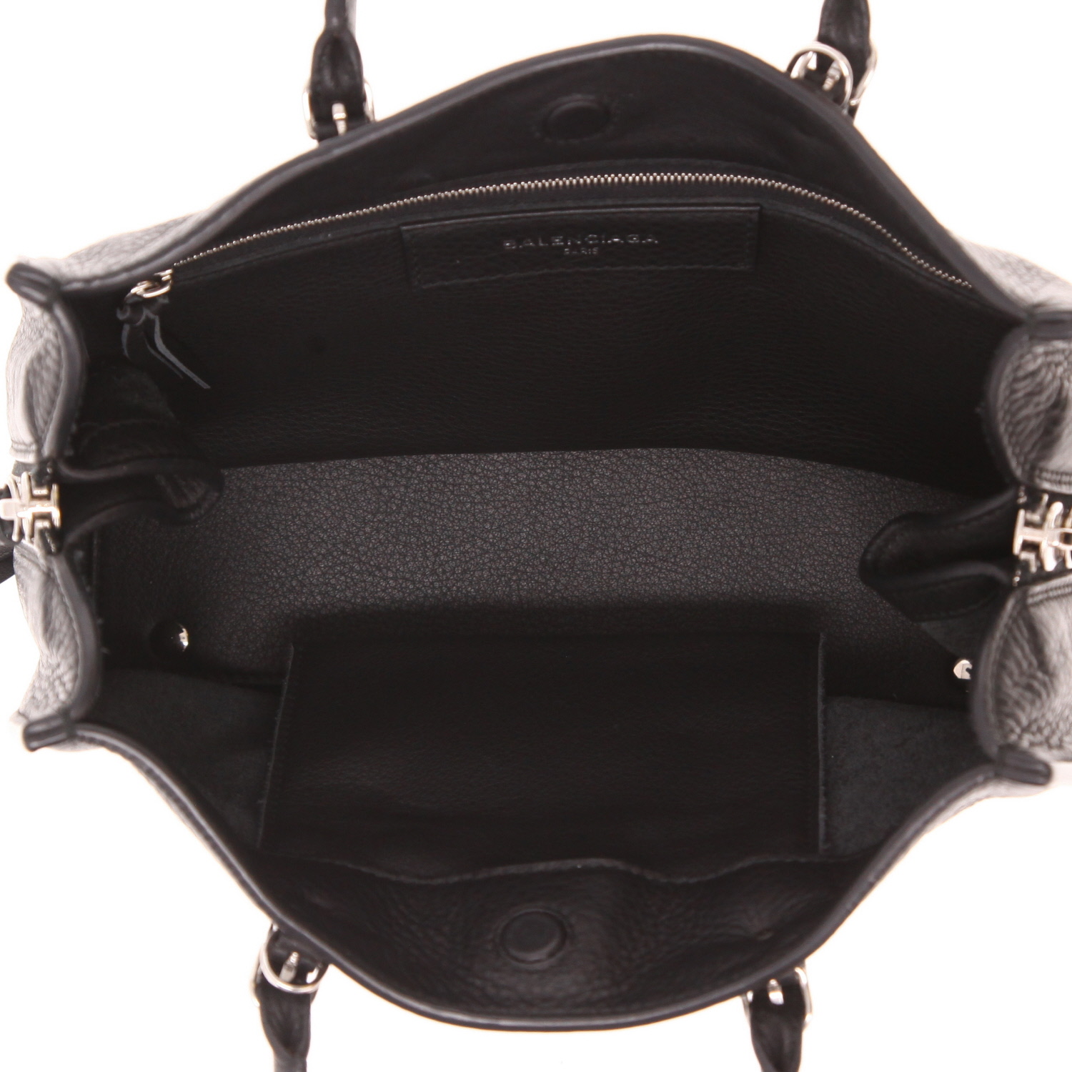 Balenciaga  Papier handbag  in black leather - Detail D3