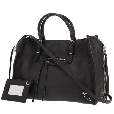 Sac à main Balenciaga  Papier en cuir noir