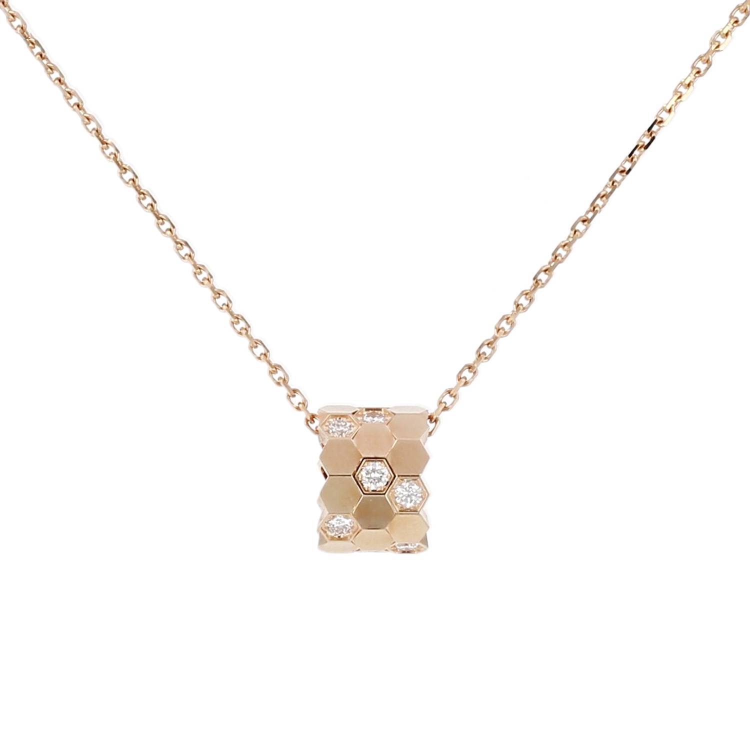 Collier Chaumet Bee my Love en or rose et diamants
