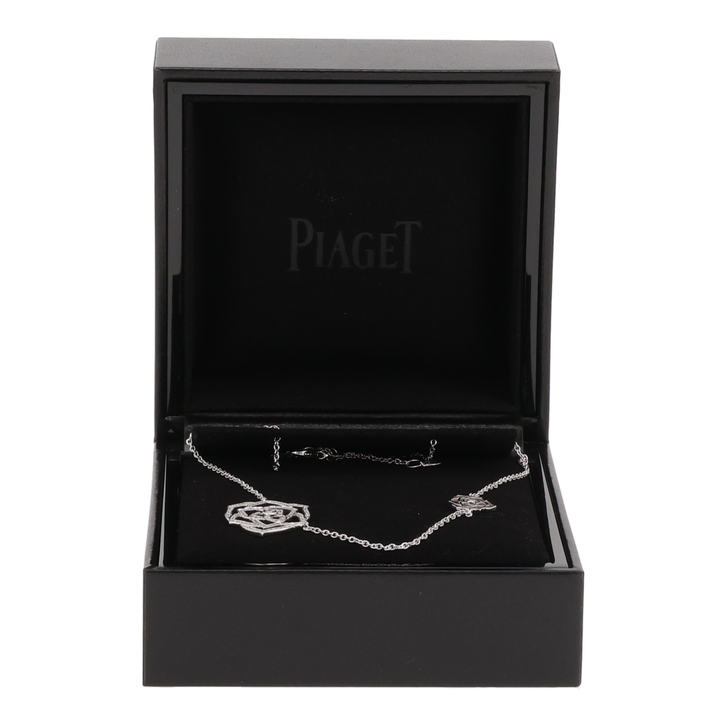 Piaget Rose necklace in white gold and diamonds - Detail D2