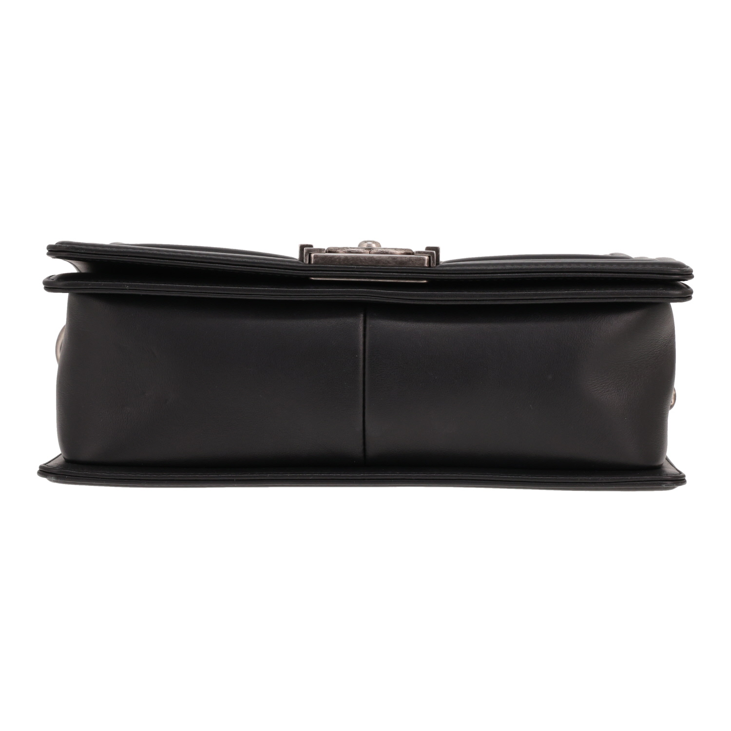Borsa a tracolla Chanel Boy in pelle trapuntata nera - Detail D1