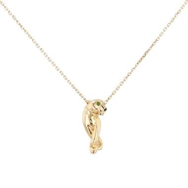 Collier Cartier Panthère en or rose, tsavorites et onyx