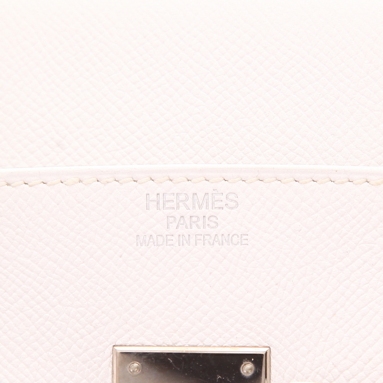 Borsa Hermès Birkin da 35 cm in pelle Epsom bianca - Detail D2