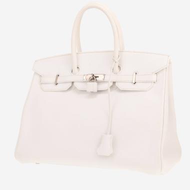 Sac à main Hermès  Birkin 35 cm en cuir epsom blanc