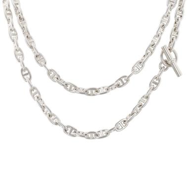 Collar largo Hermès «Chaîne d’Ancre» de plata