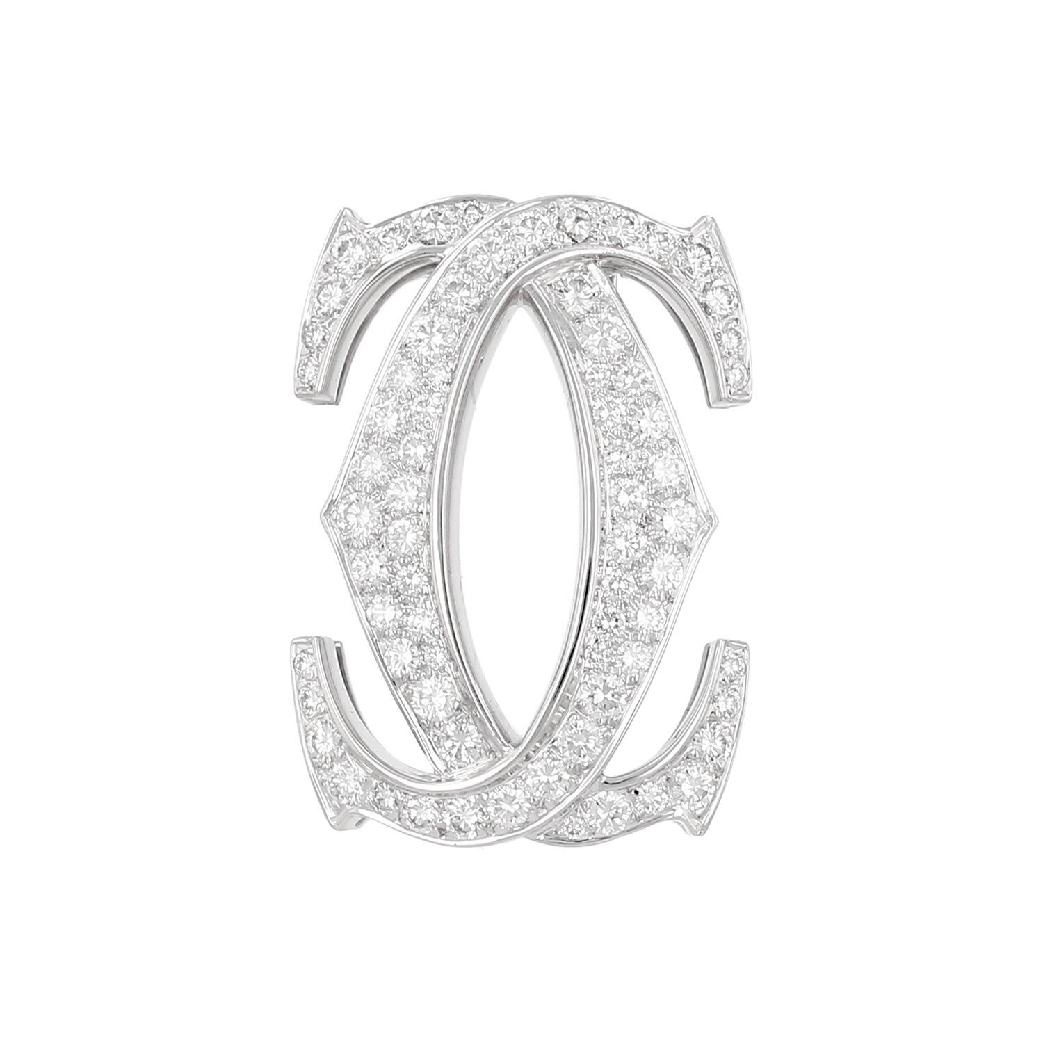 Broche Cartier Pénélope en or blanc et diamants