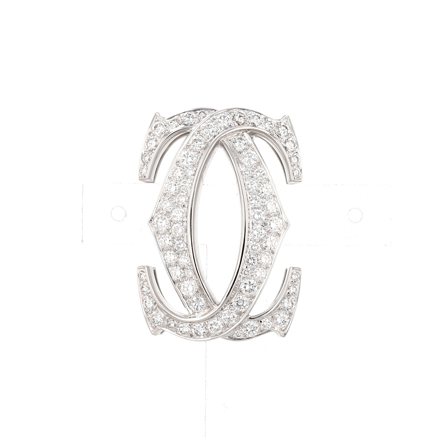 Broche Cartier «Pénélope» en oro blanco y diamantes - Detail D1