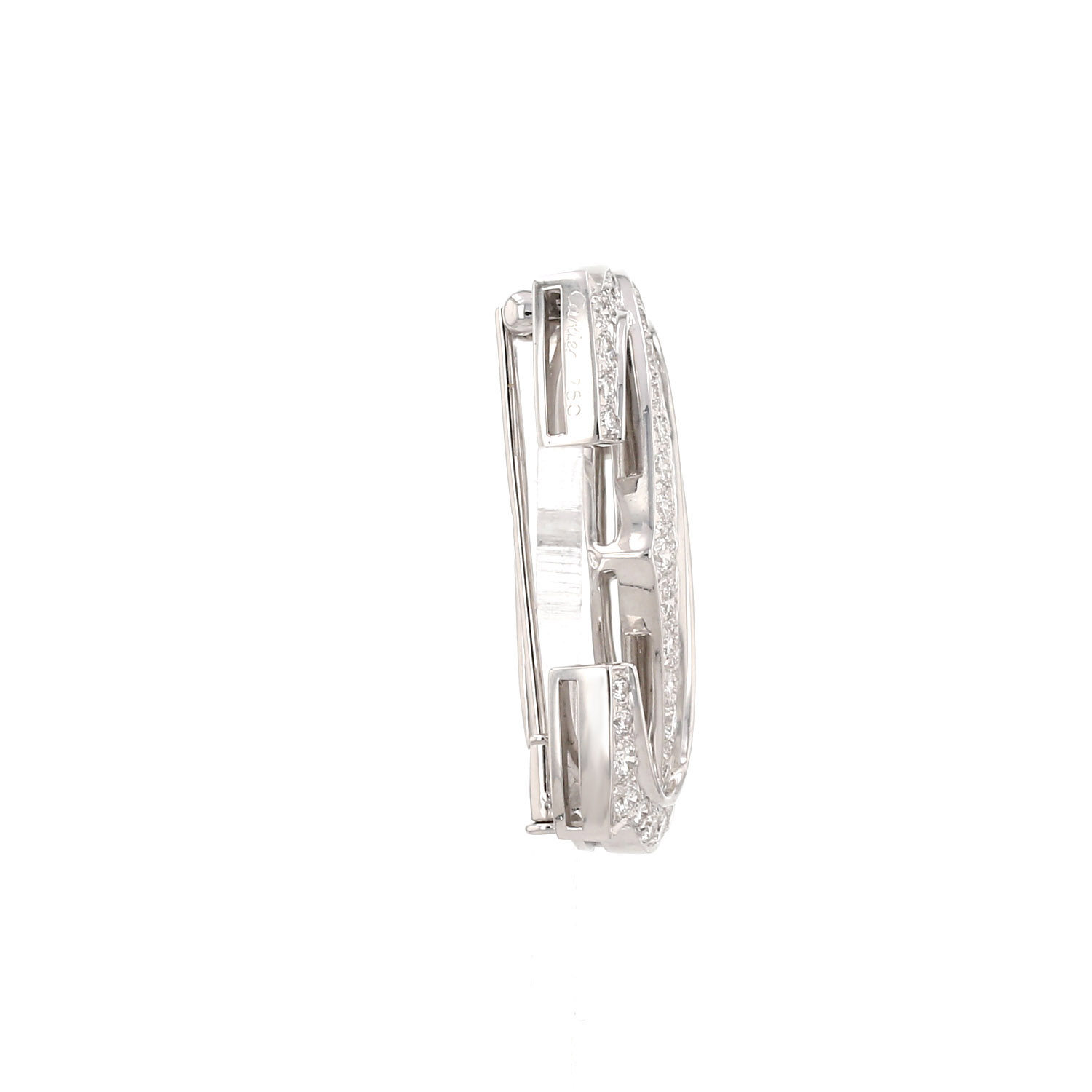 Broche Cartier «Pénélope» en oro blanco y diamantes - Detail D2