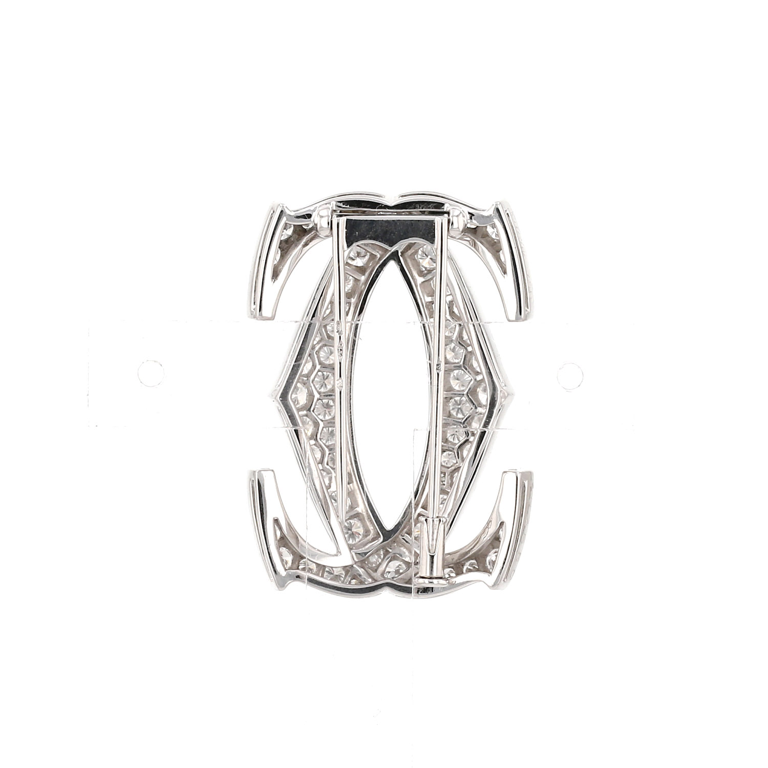 Cartier Pénélope brooch in white gold and diamonds - Detail D3