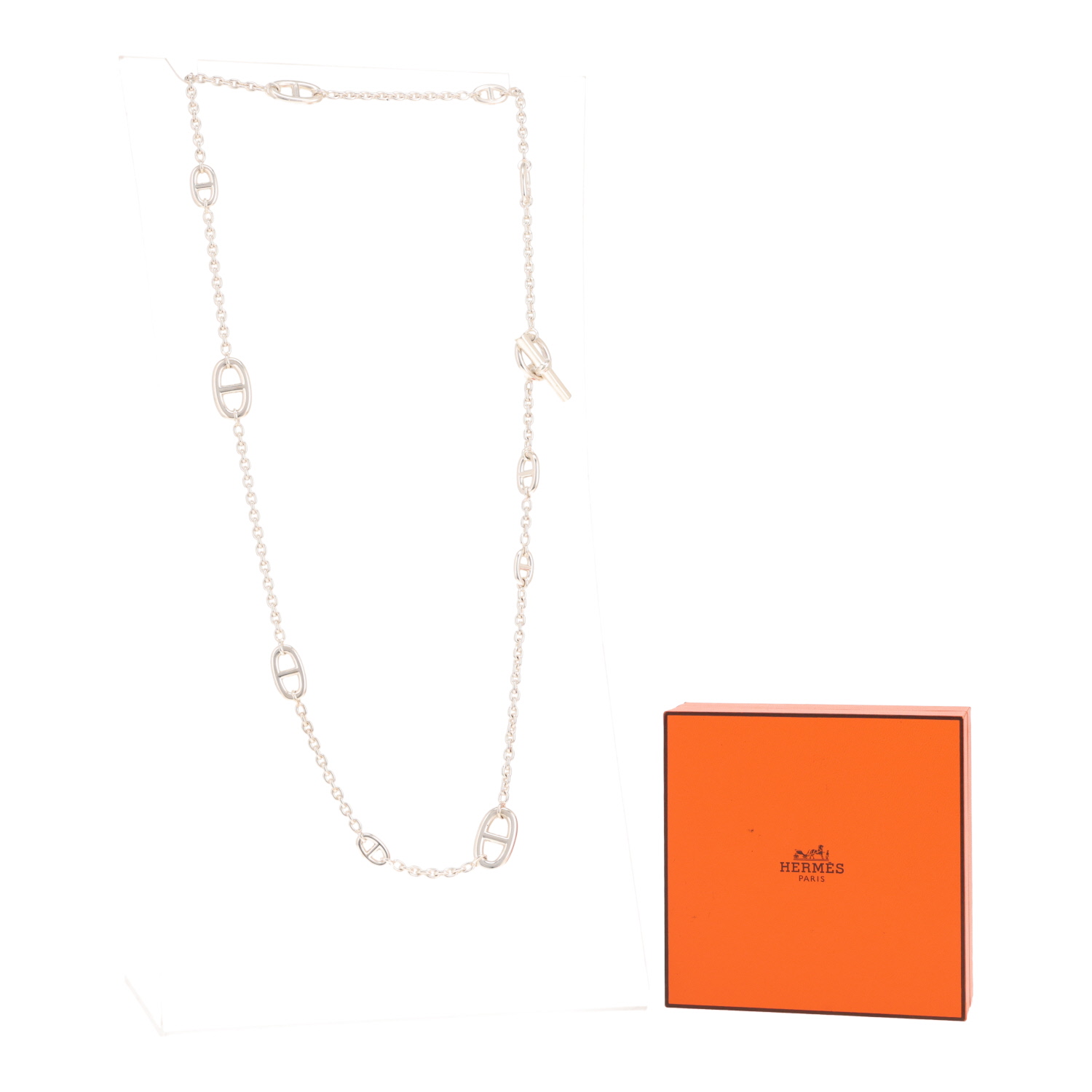 Collana lunga Hermès Farandole in argento - Detail D2