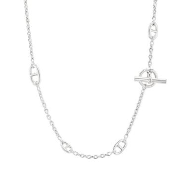 Hermès Farandole long necklace in silver