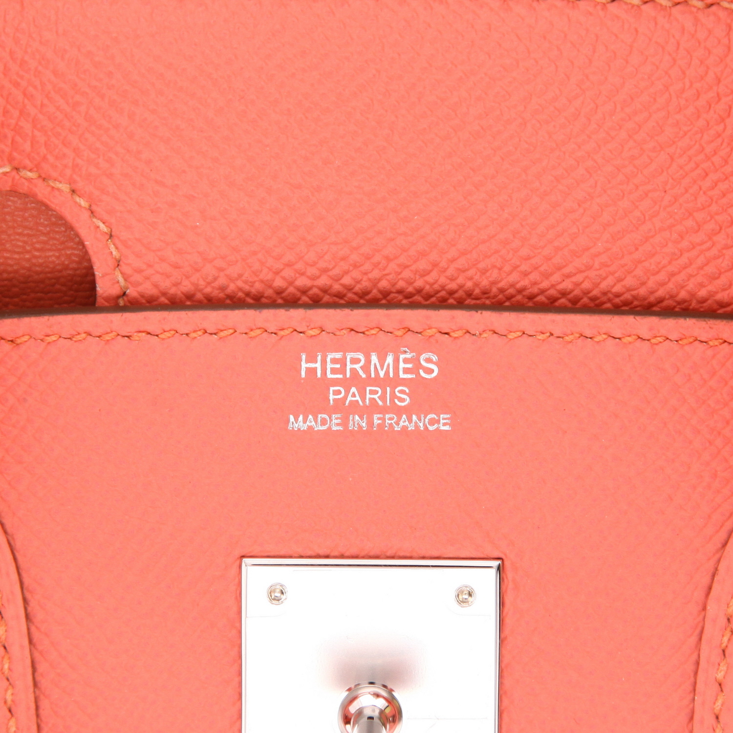 Sac à main Hermès  Birkin 30 cm en cuir epsom Rose Lipstick - Detail D2