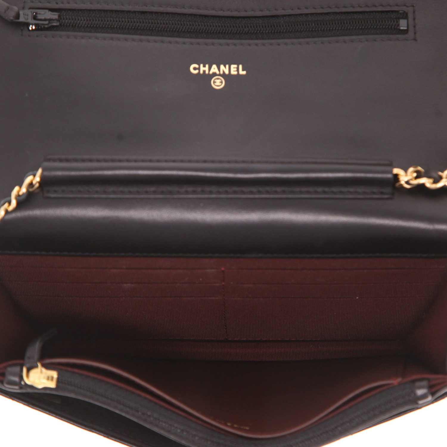 Bolso bandolera Chanel «Wallet on Chain» de piel acolchada Noir - Detail D3