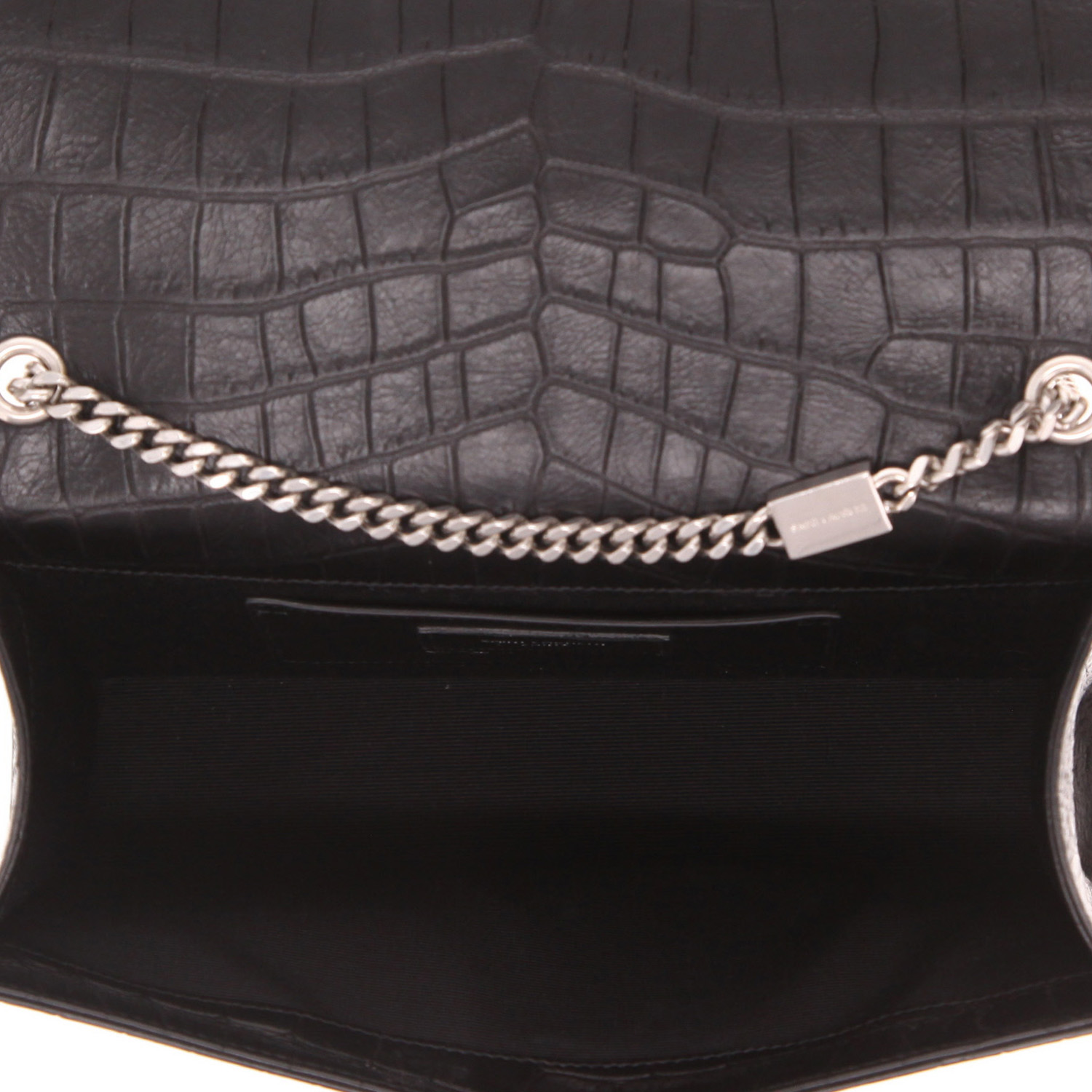 Borsa Saint Laurent Kate Pompon in pelle nera - Detail D3