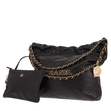 Borsa shopping Chanel 22 in pelle trapuntata nera
