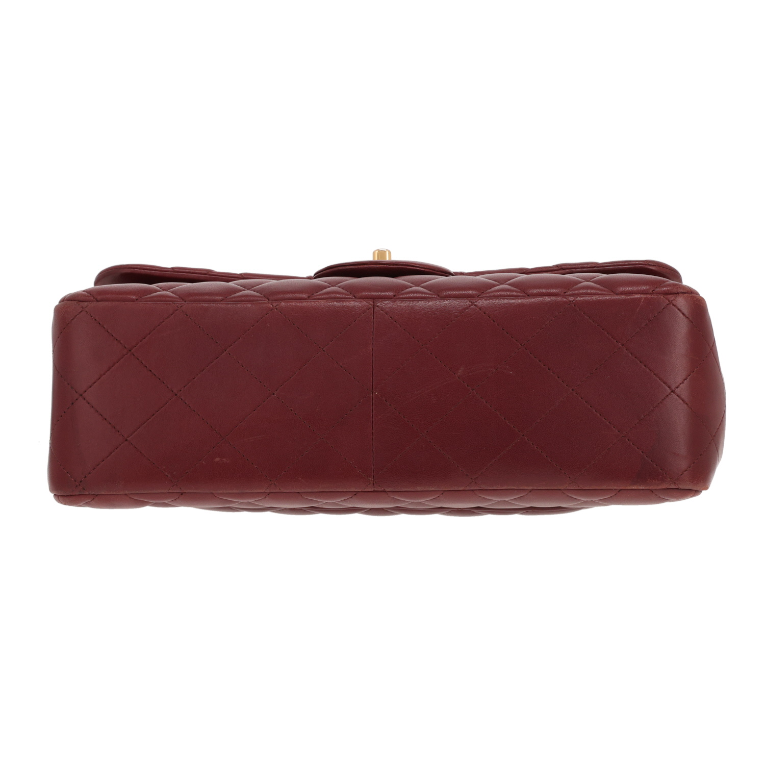 Bolso bandolera Chanel «Timeless Jumbo» de piel acolchada en color Bordeaux - Detail D1
