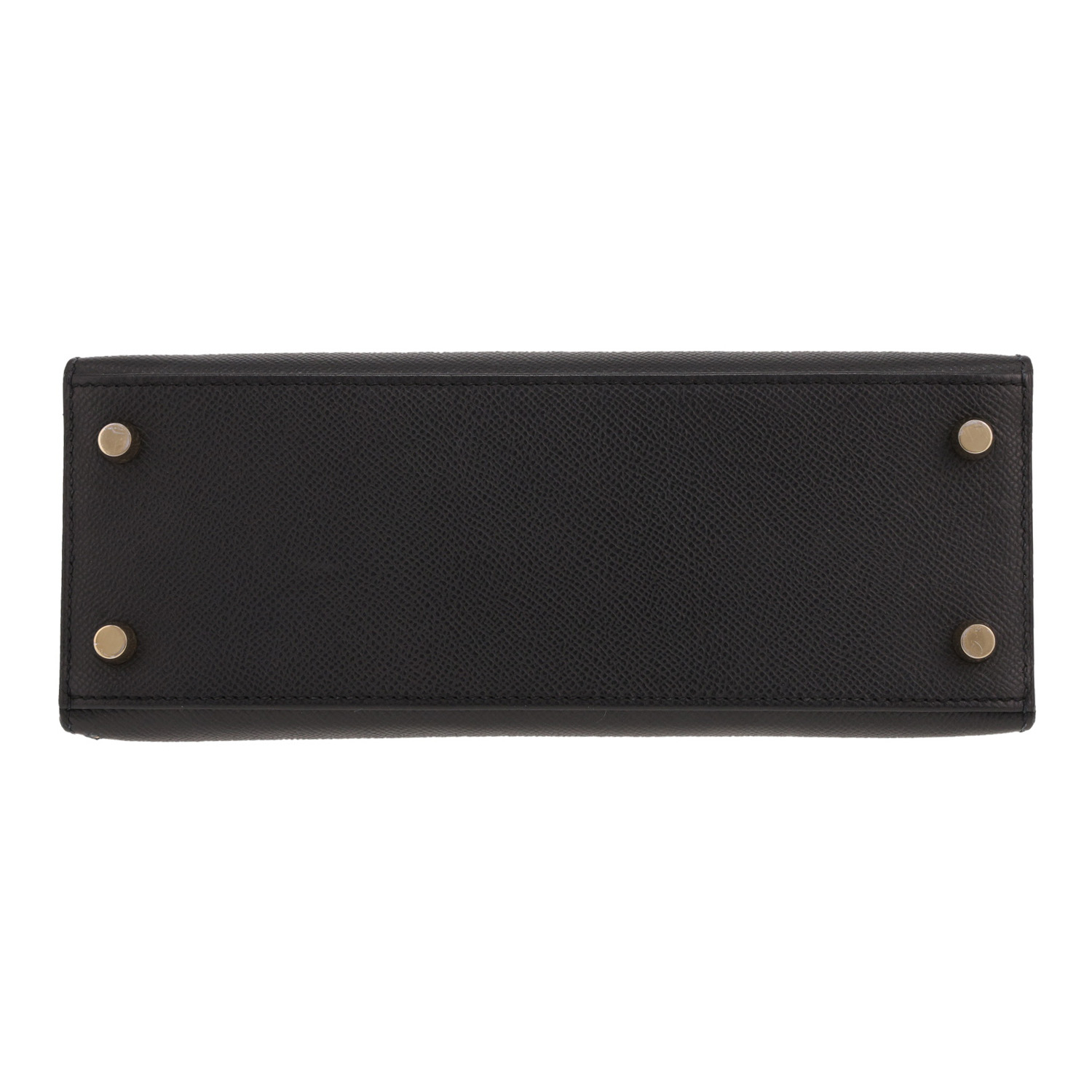 Hermès Kelly 25 cm handbag in black Epsom leather - Detail D1