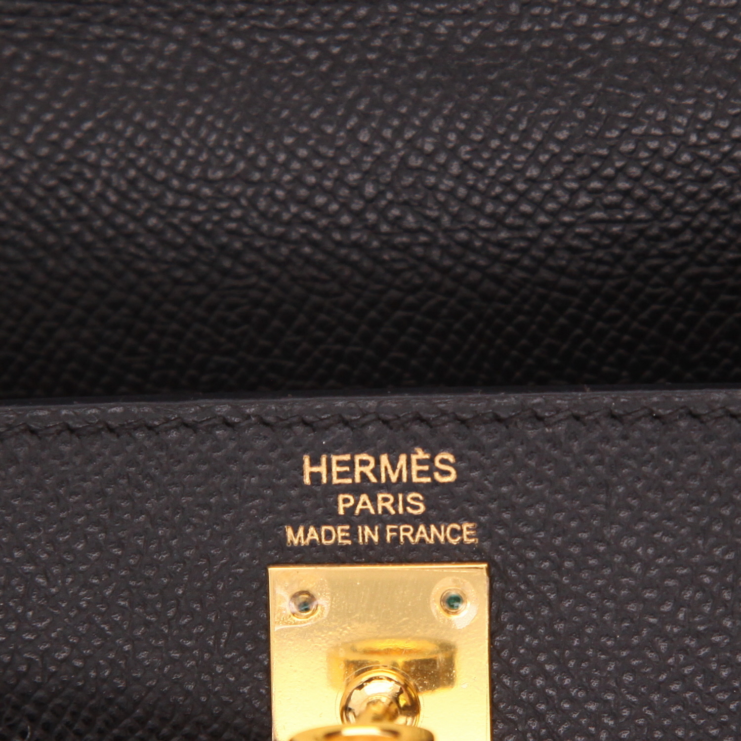 Hermès Kelly 25 cm handbag in black Epsom leather - Detail D2