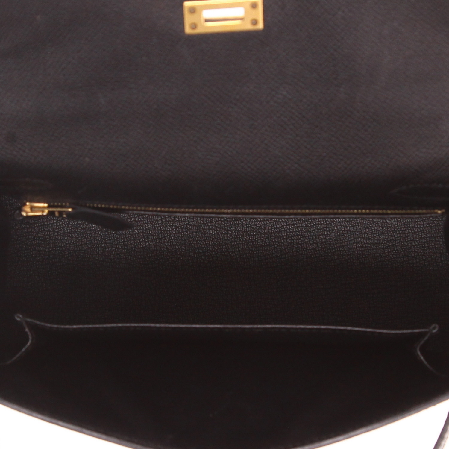 Borsa Hermès Kelly 25 cm in pelle Epsom nera - Detail D3