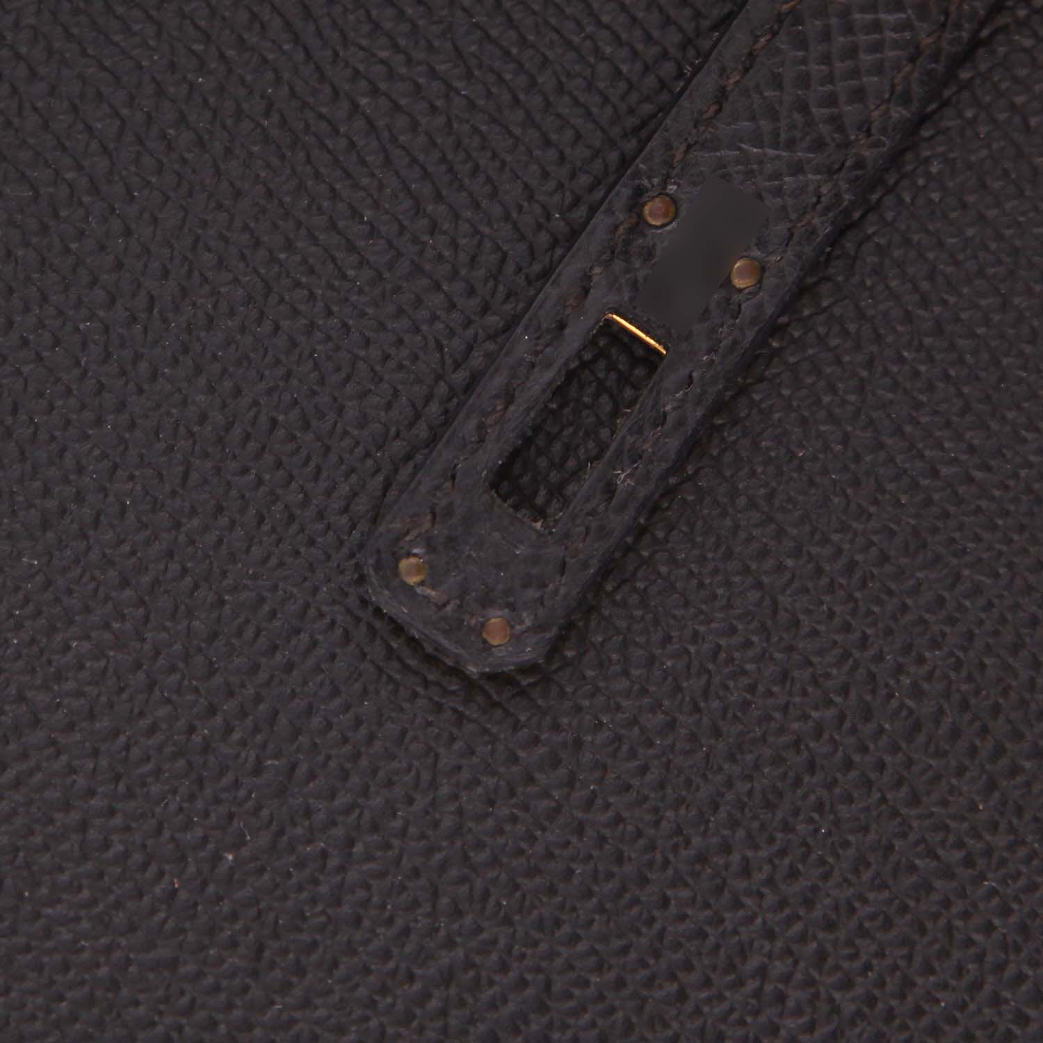Hermès Kelly 25 cm handbag in black Epsom leather - Detail D4