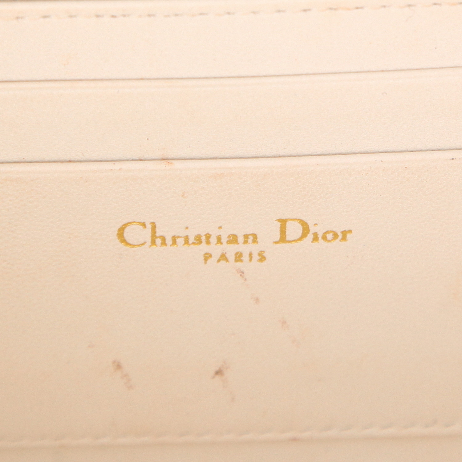 Bolso bandolera Dior Caro de piel cannage blanca - Detail D2