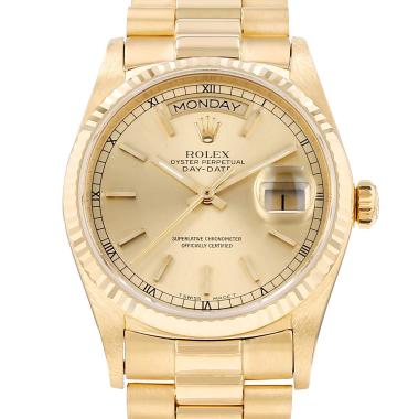 Montre Rolex Day-Date en or jaune Ref: Rolex - 18038  Vers 1986